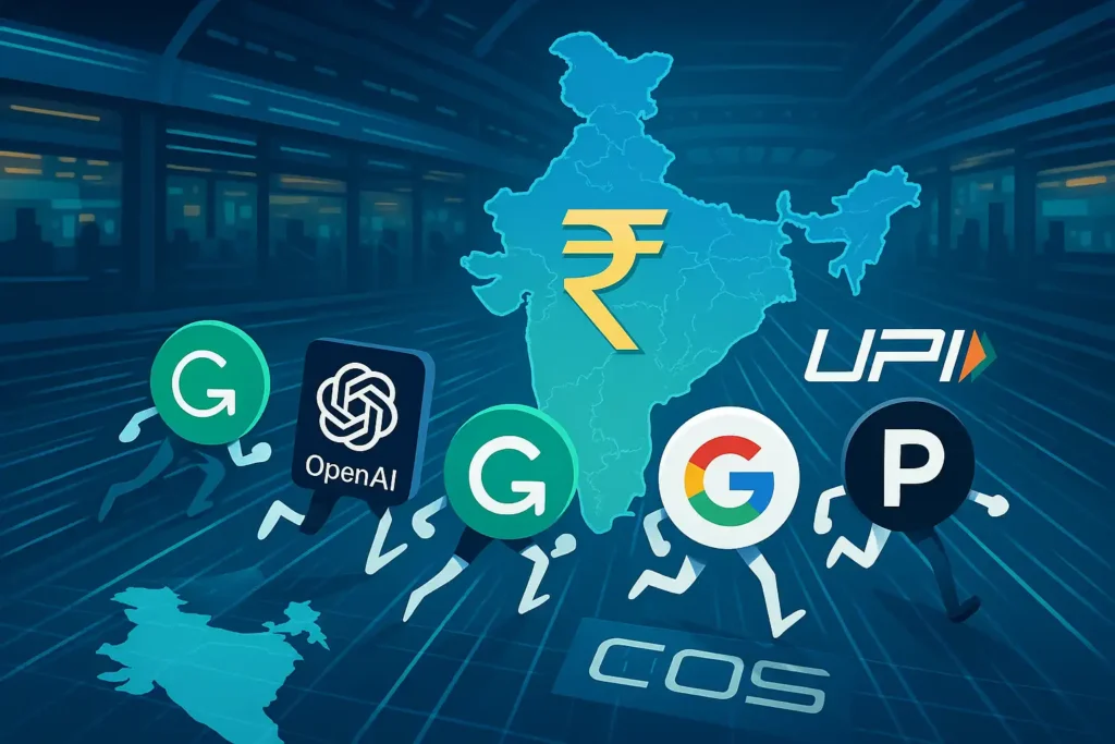 AI Subscription Price War in India: ChatGPT, Grammarly, Google, and Perplexity Battle for Users 2 AI price war in India – ChatGPT, Grammarly, Google AI, and Perplexity competing with lower subscription costs.