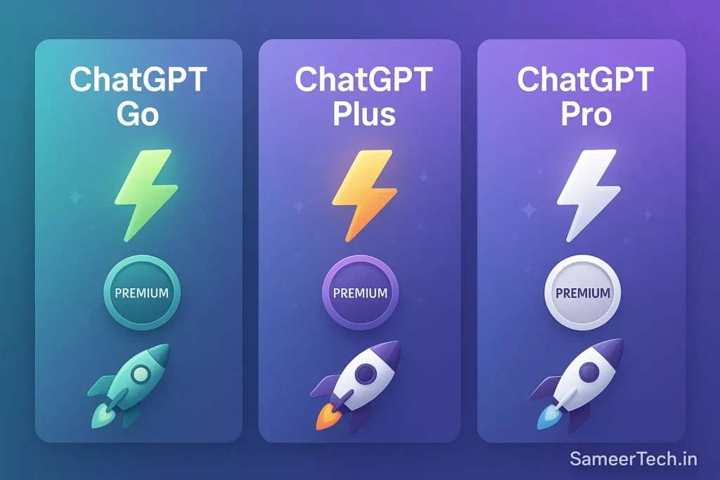 ChatGPT Go vs Plus vs Pro: Key Differences You Should Know in 2025 2 ChatGPT Go vs Plus vs Pro plans comparison 2025 with GPT-5 access and features